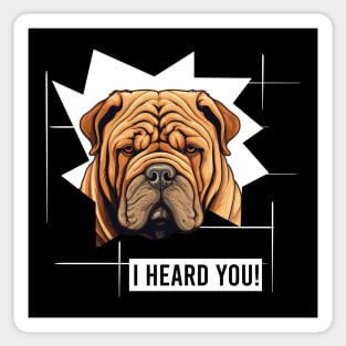 Funny Chinese Shar Pei Dog Owner Humor Sharpei Sticker